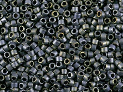 Pack of 50 gram MATT METTALIC SILVER GREY  Miyuki Delicas 11/0 Seed Beads Wholesale - BeadPrism
