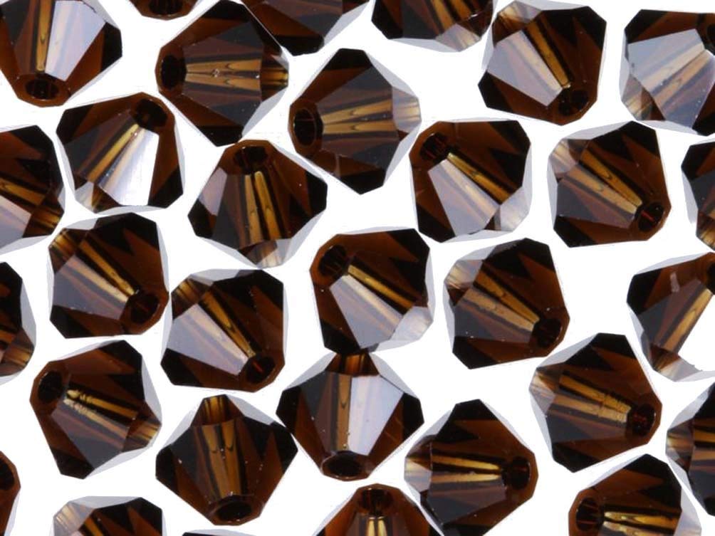 Swarovski Crystal, #5301 Bicone Beads 3mm, Mocca, Wholesale Packs - BeadPrism
