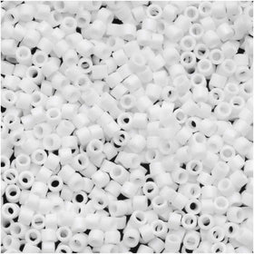 Pack of 50 gram MATTE WHITE  Miyuki Delicas 11/0 Seed Beads Wholesale - BeadPrism
