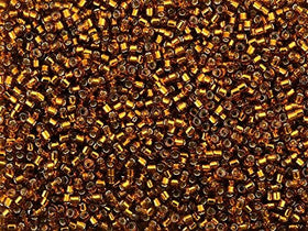 Pack of 50 gram Silver Lined AMBER - Miyuki 15/0 Delicas Seed Beads Wholesale - BeadPrism