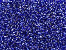 Load image into Gallery viewer, Pack of 50 gram SILVER LINED SAPHIRE - Miyuki Delicas 11/0 Seed Beads Wholesale - BeadPrism