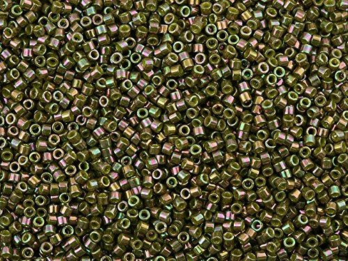 Pack of 50 gram OLIVE AB - Miyuki Delicas 11/0 Seed Beads Wholesale - BeadPrism