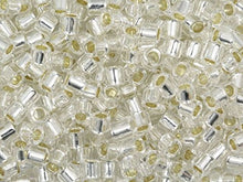 Load image into Gallery viewer, Pack of 50 gram SILVER LINED Crystal  Delicas 8/0 Seed Beads Wholesale - BeadPrism