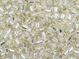 Pack of 50 gram SILVER LINED Crystal  Delicas 8/0 Seed Beads Wholesale - BeadPrism
