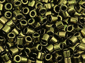 Pack of 50 gram Metallic OLIVE  Delicas 8/0 Seed Beads Wholesale - BeadPrism