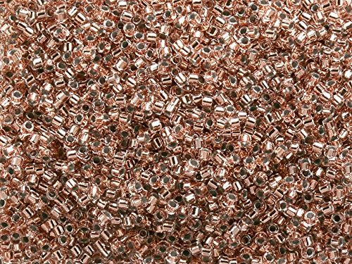 Pack of 50 gram COPPER LINED CRYSTAL  Miyuki Delicas 11/0 Seed Beads Wholesale - BeadPrism
