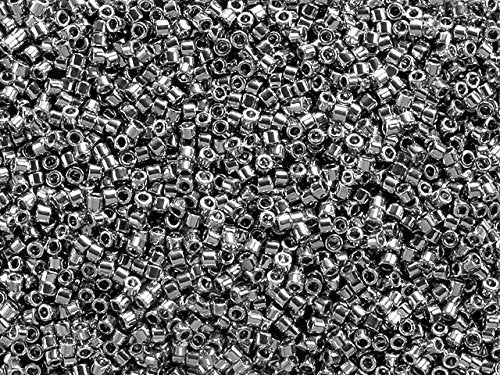 25gm  PALLADIUM PLATED  Miyuki Delicas 11/0 Seed Beads Wholesale - BeadPrism
