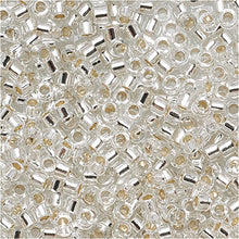 Load image into Gallery viewer, Pack of 50 gram Silver Lined Crystal - Miyuki 15/0 Delicas Seed Beads Wholesale - BeadPrism