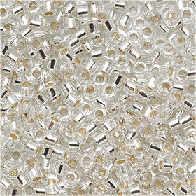 Pack of 50 gram Silver Lined Crystal - Miyuki 15/0 Delicas Seed Beads Wholesale - BeadPrism