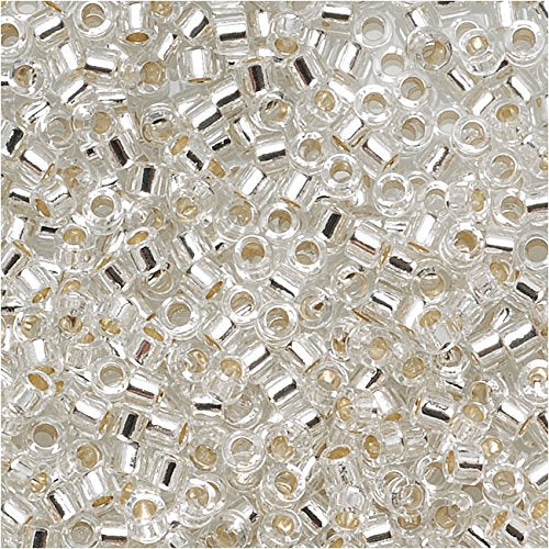 Pack of 50 gram Silver Lined Crystal - Miyuki 15/0 Delicas Seed Beads Wholesale - BeadPrism