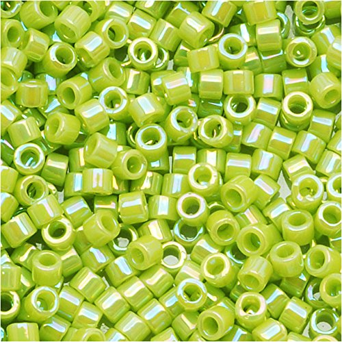 Pack of 50 gram OP CHARTREUSE AB  Miyuki Delicas 11/0 Seed Beads Wholesale - BeadPrism