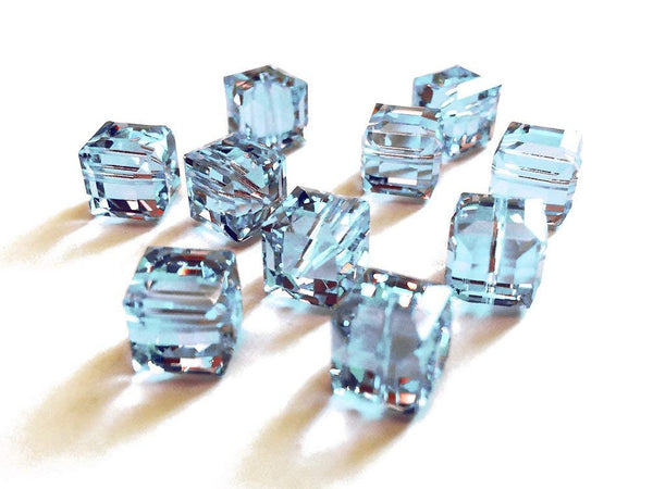 Wholesale Genuine Swarovski 5601 8mm Alexandrite Cube Beads, Choose Package Size - BeadPrism