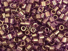 Pack of 50 gram Gold Luster Amethyst  Delicas 8/0 Seed Beads Wholesale - BeadPrism