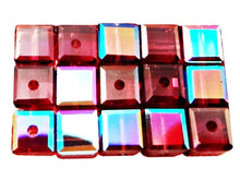 Load image into Gallery viewer, Wholesale Genuine Swarovski 5601 8mm Fuchsia AB Cube Beads, Choose Package Size - BeadPrism