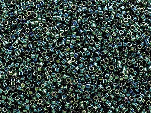 Pack of 50 gram METALLIC TEAL Iris - Miyuki 15/0 Delicas Seed Beads Wholesale - BeadPrism
