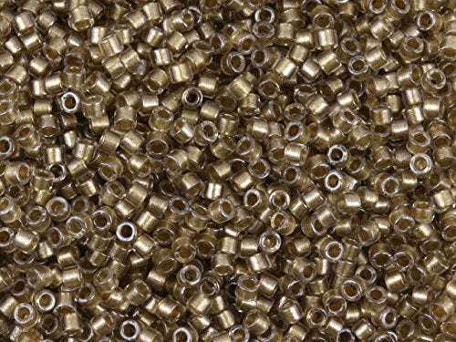 Pack of 50 gram SPARKLING LT.BRONZE  Miyuki Delicas 11/0 Seed Beads Wholesale - BeadPrism