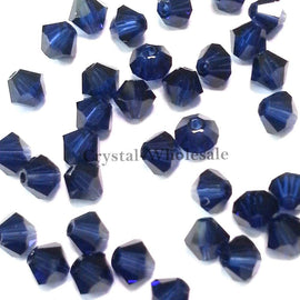 Swarovski Crystal, #5301 Bicone Beads 5mm, Dark Indigo, Wholesale Packs - BeadPrism