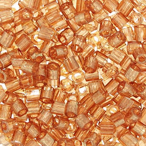 Pack of 50 gram 8/0 Dark Topaz Luster  HEX CUT Miyuki Delicas Seed Beads Wholesale - BeadPrism
