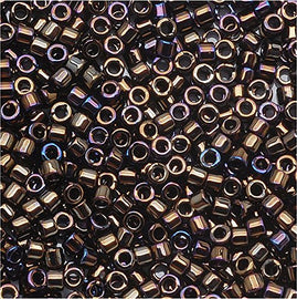 Pack of 50 gram BROWN IRIS - Miyuki 15/0 Delicas Seed Beads Wholesale - BeadPrism