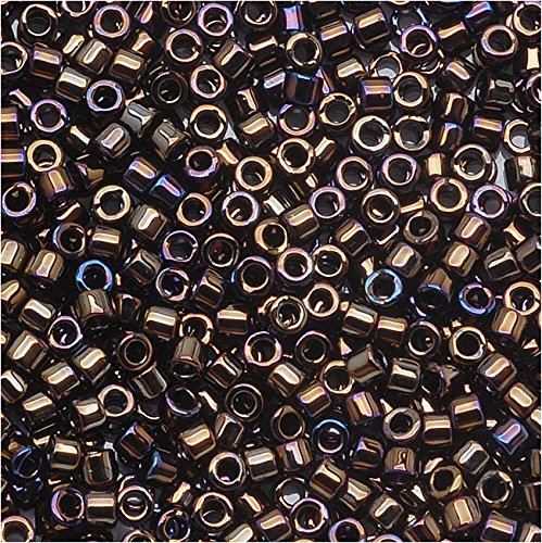 Pack of 50 gram BROWN IRIS - Miyuki 15/0 Delicas Seed Beads Wholesale - BeadPrism