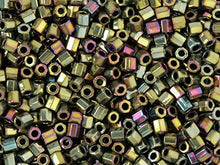 Load image into Gallery viewer, Pack of 50 gram 8/0 METALLIC Purple Gold  HEX CUT Miyuki Delicas Seed Beads Wholesale - BeadPrism