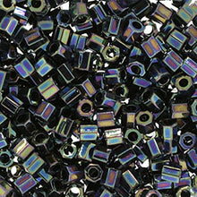 Load image into Gallery viewer, Pack of 50 gram 8/0 MEDIUM BLUE  HEX CUT Miyuki Delicas Seed Beads Wholesale - BeadPrism