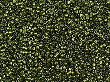 Load image into Gallery viewer, Pack of 50 gram METALLIC OLIVE  Miyuki Delicas 11/0 Seed Beads Wholesale - BeadPrism