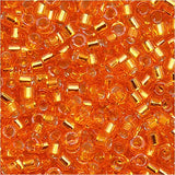Pack of 50 gram SILVER LINED ORANGE  Miyuki Delicas 11/0 Seed Beads Wholesale