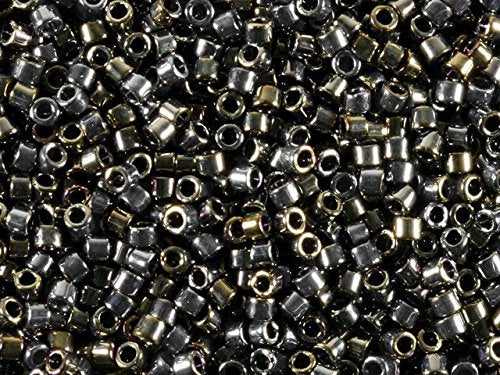 Pack of 50 gram GALVANIZED Tarnished Silver  Miyuki 15/0 Delicas Seed Beads Wholesale - BeadPrism