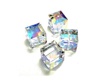 Load image into Gallery viewer, Wholesale Genuine Swarovski 5601 8mm Crystal AB Cube Beads, Choose Package Size - BeadPrism