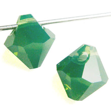 Load image into Gallery viewer, Wholesale Genuine Swarovski 6301 8mm Palace Green Opal Bicone Beads, Choose Package Size - BeadPrism