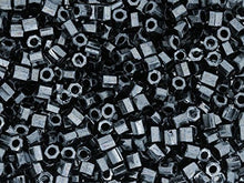 Load image into Gallery viewer, Pack of 50 gram 8/0 GUNMETAL  HEX CUT Miyuki Delicas Seed Beads Wholesale - BeadPrism