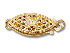 14K Gold - Pearl Clasp Large 16x6mm