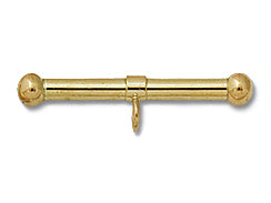 14K Gold - Small Toggle Bar with Ball