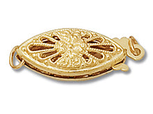 Load image into Gallery viewer, 14K Gold - Pearl Clasp Filigree 17x6mm