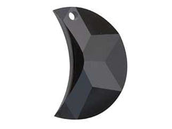 Jet  - 20mm Swarovski 6722 Crescent Moon Pendant