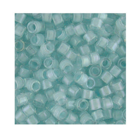 Pack of 50 gram LINED AQUA MIST  Miyuki Delicas 11/0 Seed Beads Wholesale - BeadPrism
