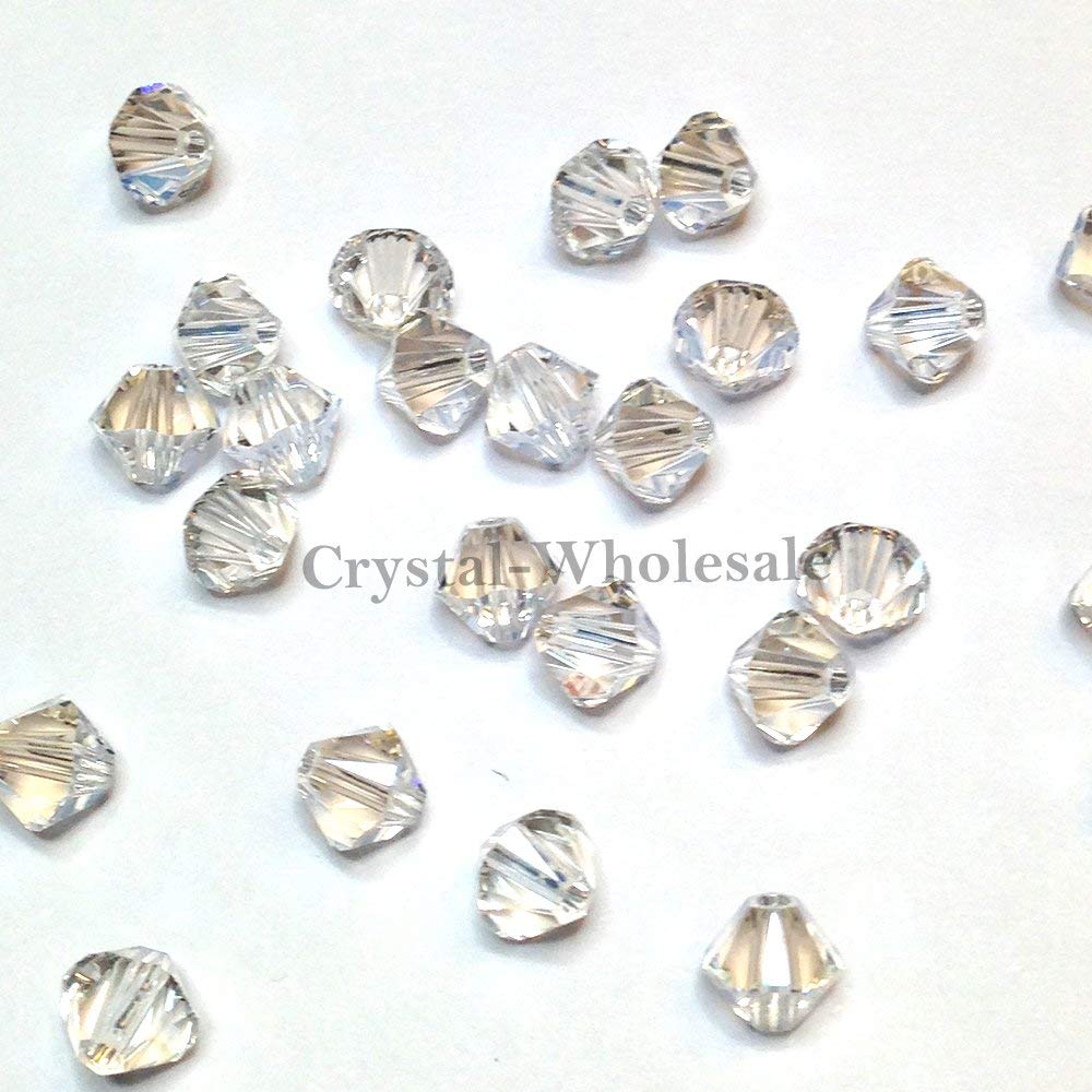 Swarovski Crystal, #5328 Bicone Beads 5mm, Crystal Moonlight, Wholesale Packs - BeadPrism