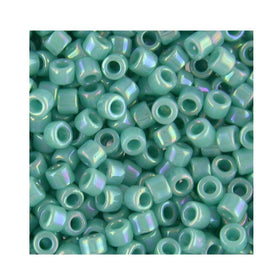 Pack of 50 gram OPAQUE TURQUOIS AB  Miyuki Delicas 11/0 Seed Beads Wholesale - BeadPrism