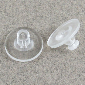 Wholesale TierraCast Clear Plastic COMFORT CLUTCH Earring Backs, Choose Package Size - BeadPrism