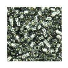 Load image into Gallery viewer, Pack of 50 gram SILVER LINED GREY Miyuki Delicas 11/0 Seed Beads Wholesale - BeadPrism