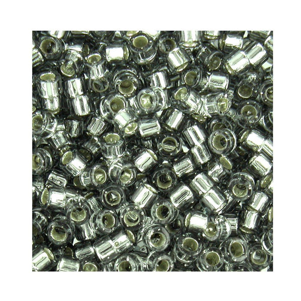 Pack of 50 gram SILVER LINED GREY Miyuki Delicas 11/0 Seed Beads Wholesale - BeadPrism