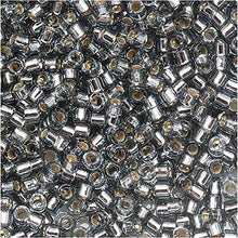 Load image into Gallery viewer, Pack of 50 gram Silver Lined Grey - Miyuki 15/0 Delicas Seed Beads Wholesale - BeadPrism