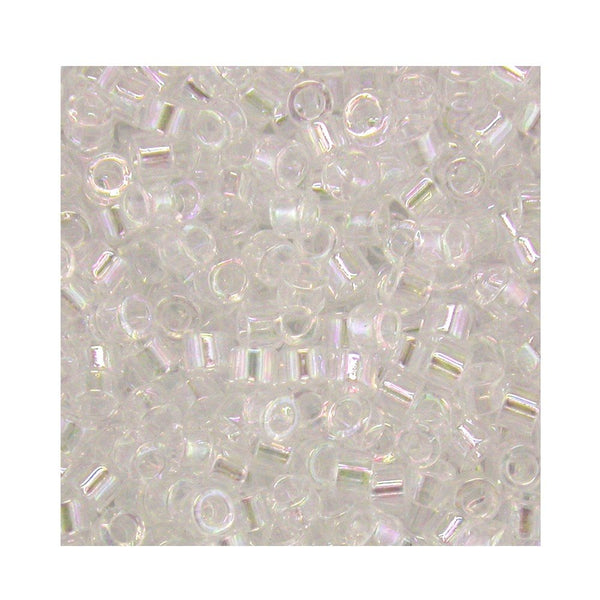Pack of 50 gram CRYSTAL AB  Miyuki Delicas 11/0 Seed Beads Wholesale - BeadPrism