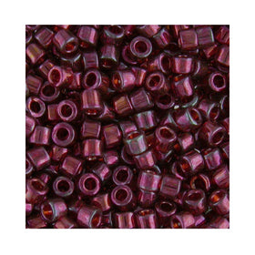 Pack of 50 gram GOLD LUSTR TRANS RED  Miyuki Delicas 11/0 Seed Beads Wholesale - BeadPrism
