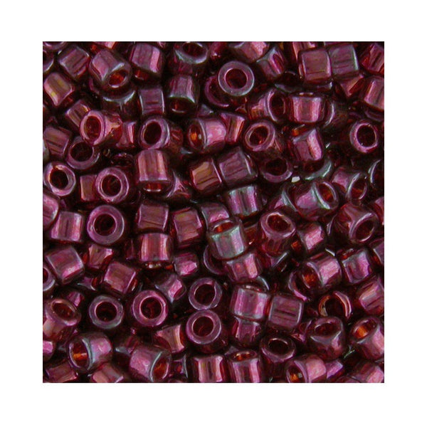 Pack of 50 gram GOLD LUSTR TRANS RED  Miyuki Delicas 11/0 Seed Beads Wholesale - BeadPrism