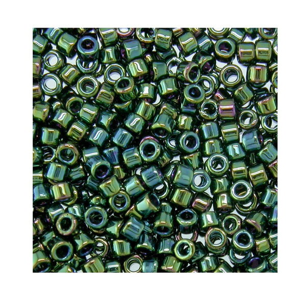 Pack of 50 gram GREEN IRIS  Miyuki Delicas 11/0 Seed Beads Wholesale - BeadPrism
