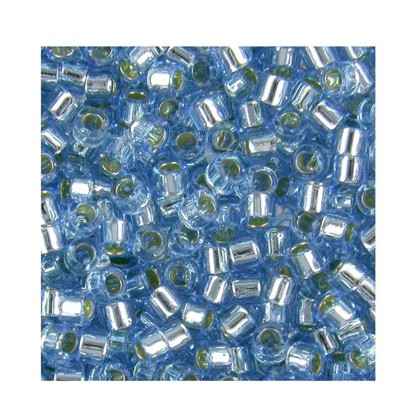 Pack of 50 gram SILVER LINED LT BLUE - Miyuki Delicas 11/0 Seed Beads Wholesale - BeadPrism