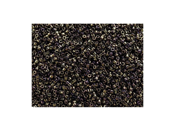 Pack of 50 gram BROWN IRIS  Miyuki Delicas 11/0 Seed Beads Wholesale - BeadPrism