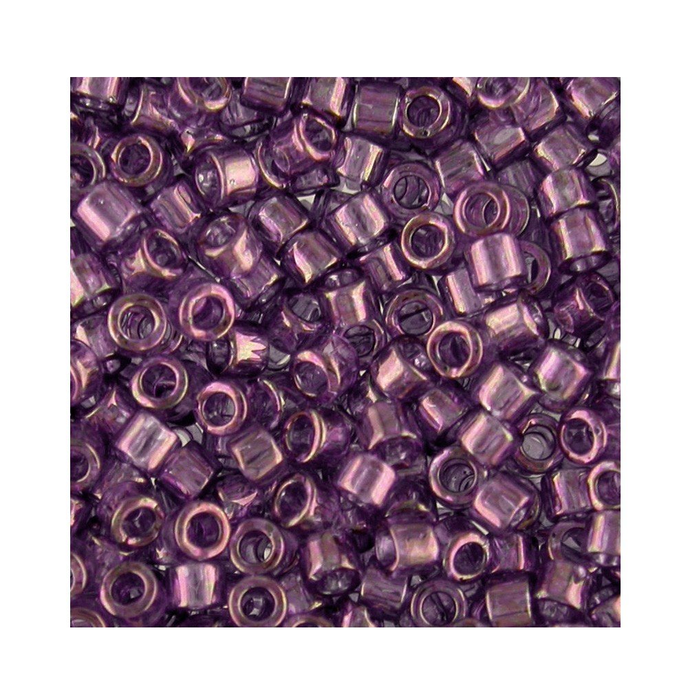 Pack of 50 gram LVNDR BLU GOLD LUSTER  Miyuki Delicas 11/0 Seed Beads Wholesale - BeadPrism